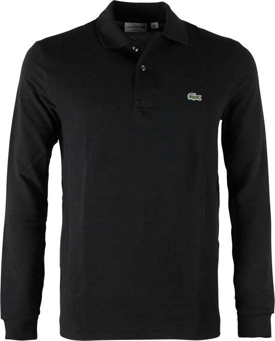 Lacoste Classic Fit polo lange mouw - zwart