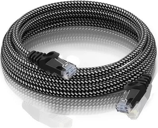 CAT 6 - U/UTP - Netwerk kabel - Afgeschermd - Gevlochten mantel - CU kern - 0.25 meter - Allteq