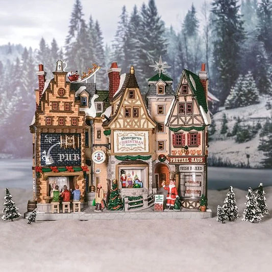 Lemax - 'Wintergarten Lane' - Verlicht gebouw - Exclusief adapter (werkt ook op batterijen)