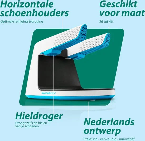 Shoefresh Opod Schoenverfrisser - Elektrische Schoendroger Tegen Geurtjes - Geurvreter voor Schoenen- Droge Schoenen - Schoendeodorant - Wit