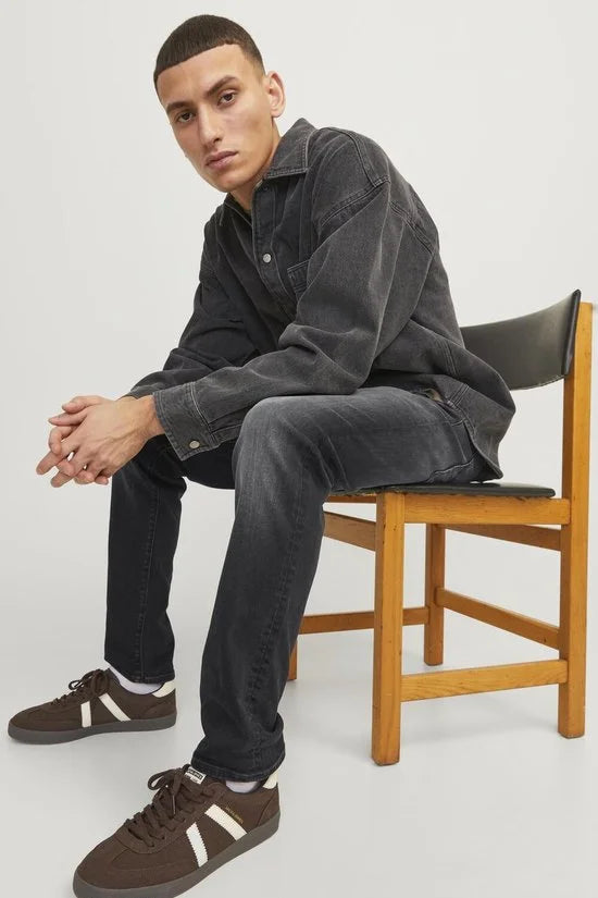 JACK & JONES Glenn Fox slim fit - heren jeans - zwart denim