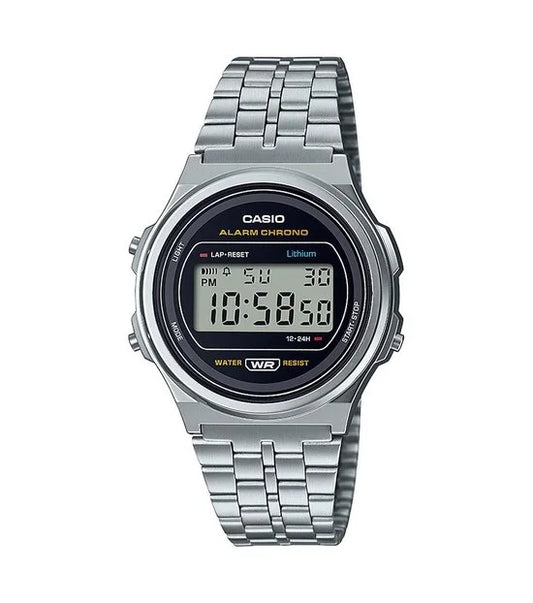 Casio Vintage Iconic A171WE-1AEF Unisex Horloge 37 mm - Zilverkleurig