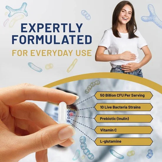 Bio Cultures Complex Probiotics and Prebiotics | 50 Billion CFU | 60 Capsules