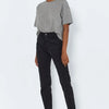 Noisy may Jeans Nmmoni Hw Straight Ank Black Jeans 27021112 Black Denim Dames Maat - W28 X L32