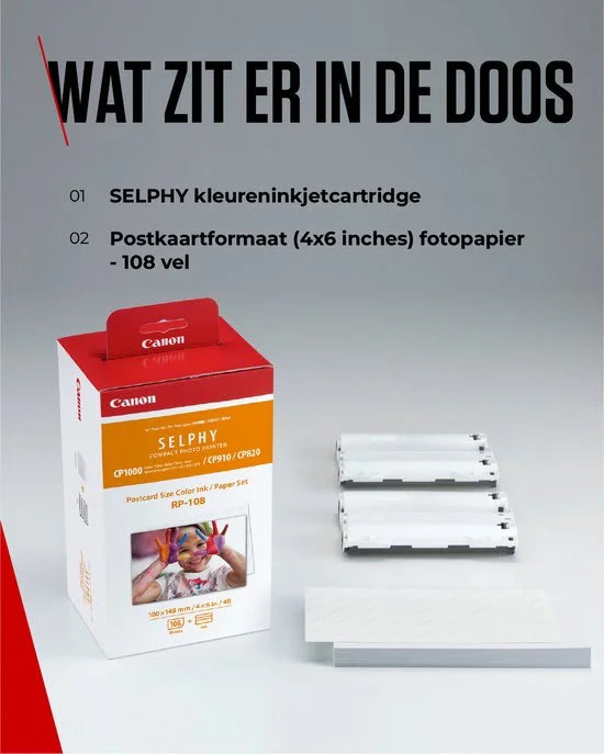 RP-108 - Inktcartridge / Kleur + 108 papiersheets