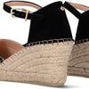 Fred De La Bretoniere Espadrille Sleehak Zwart - Maat 38