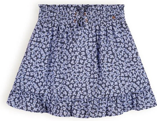 NoBell Meisjes spijker rokje - Ninez - Satijn blauw