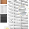 Sol Royal BE5 – Houten Jaloezieen Wit 50 mm Lamellen Extra Breed – 90x250 cm – Eenvoudige Montage aan Muur & Plafond – Echt Hout – Rolgordijn Raam &