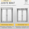 Sol Royal BE5 – Houten Jaloezieen Wit 50 mm Lamellen Extra Breed – 90x250 cm – Eenvoudige Montage aan Muur & Plafond – Echt Hout – Rolgordijn Raam &