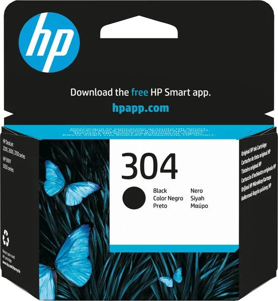HP 304 - Inktcartridge - Origineel - Zwart