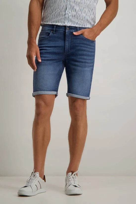 State of Art - Denim Shorts Donkerblauw - Heren - Maat 42 - Regular-fit