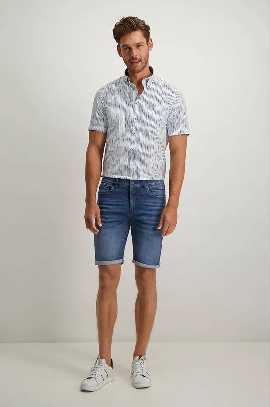 State of Art - Denim Shorts Donkerblauw - Heren - Maat 42 - Regular-fit