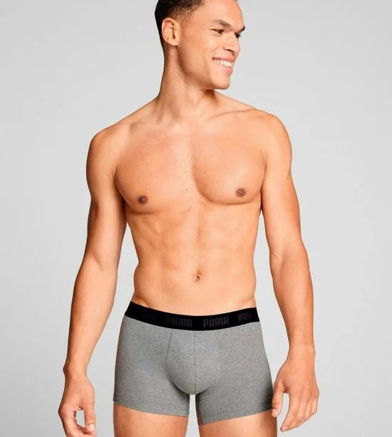 Puma Lange short - 002 Black/Grey - maat M (M) - Heren Volwassenen - Katoen/elastaan- 701226820-002-M