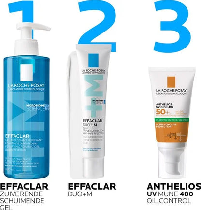 La Roche-Posay Effaclar Zuiverende Reinigingsgel +M - voor een Vette, Onzuivere Huid met Neiging tot Acne - 400ml