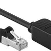 FTP CAT5e Gigabit Netwerk Verlengkabel - CU - 0,5 meter - Zwart