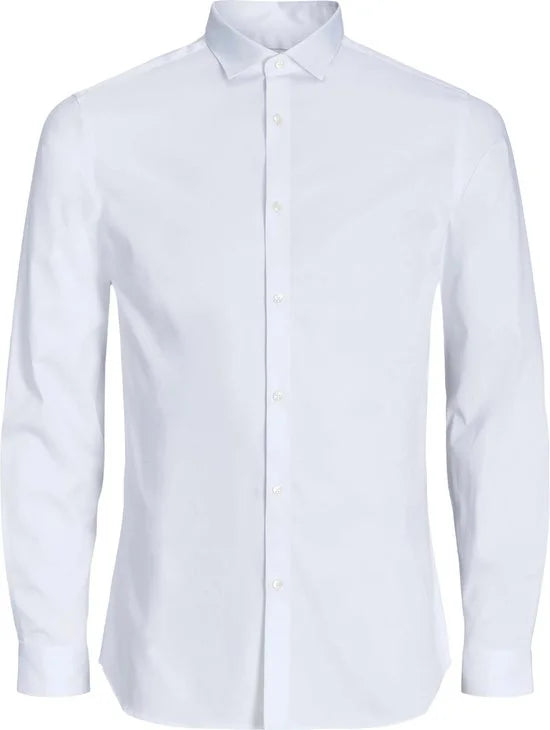 BRASJAS wit overhemd heren - Slim fit - Maat M