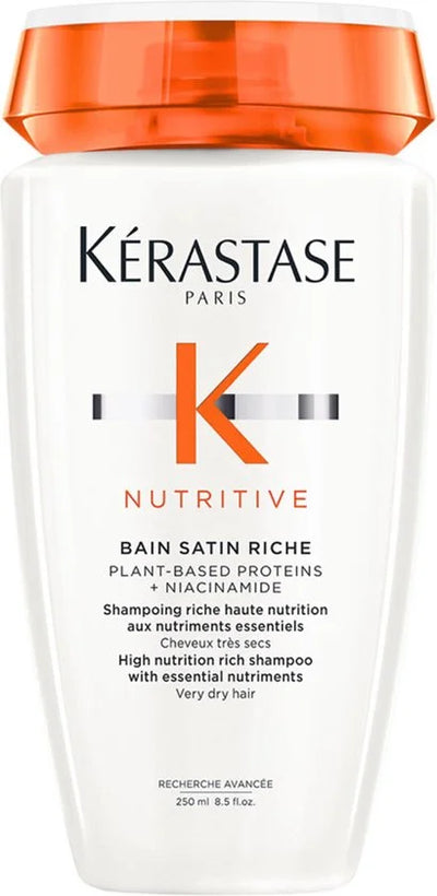 Kérastase Nutritive Bain Satin Riche - Sterk voedende shampoo met essentiële verzorgende voedingsstoffen - Voor zeer droog haar -250 ML