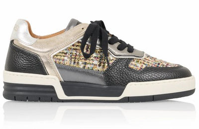 DWRS RUGBY tweed Black / Stone - Dames Sneaker - J6523-14 - Maat 37