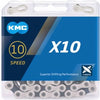 KMC X10 Silver Black Fietsketting 116/114 Schakels - Silver 116 links