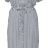 VERO MODA - VMBUMPY SS CALF SHIRT DRESS WVN GA NOOS - Dames - Maxi jurken