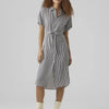VERO MODA - VMBUMPY SS CALF SHIRT DRESS WVN GA NOOS - Dames - Maxi jurken