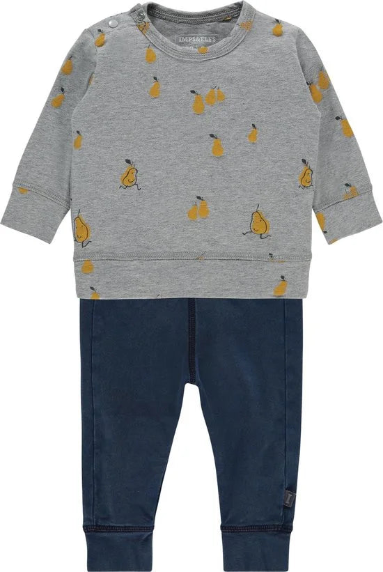 Imps&Elfs Unisex Broek Babsey - Indigo Blue Dyed - Maat 74