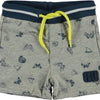 Bampidano - Short grijs gemêleerd met all over strand print - Maat 56
