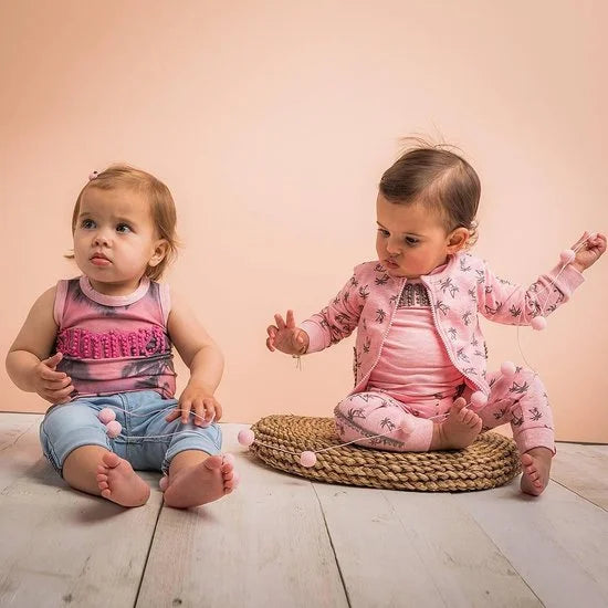 Dirkje Vestje Summer pink melee   -  Maat  62