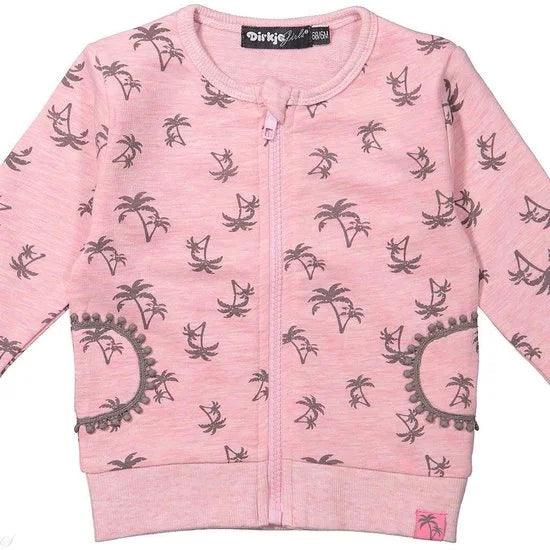 Dirkje Vestje Summer pink melee   -  Maat  62