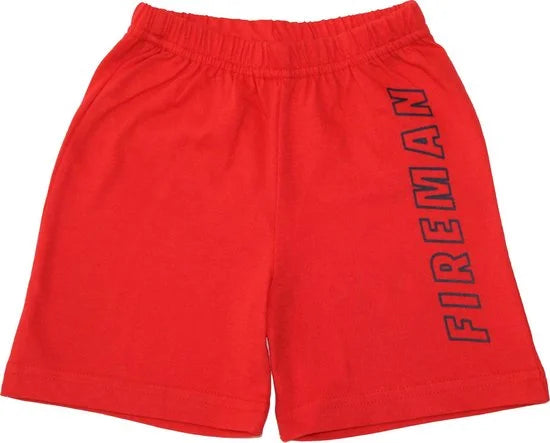Fun2Wear - Brandweerman Shortama Baby | Dress Blues - Katoen - Maat 80