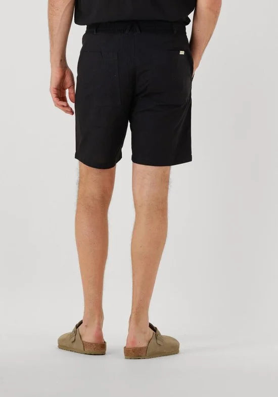 Anerkjendt Aklt James Cot/linen Ela Shorts Broeken Heren - Zwart - Maat S