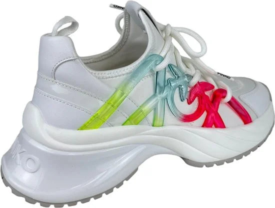 Pinko Ariel 1.0 Sneaker Lage sneakers - Leren Sneaker - Dames - Wit - Maat 39