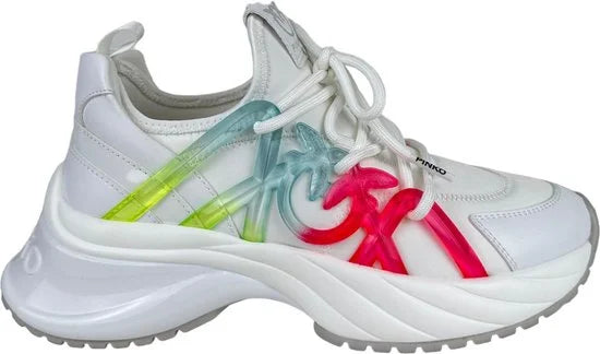 Pinko Ariel 1.0 Sneaker Lage sneakers - Leren Sneaker - Dames - Wit - Maat 39