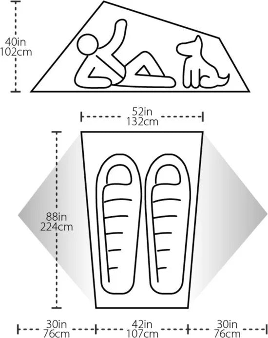Big Agnes Copper Spur HV UL2 - Tent Mountain Glory / Silver Gray Unieke maat