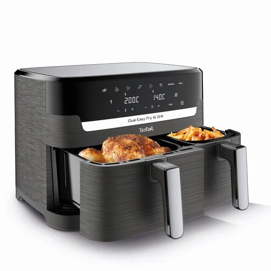 Tefal Easy Fry Dual XXL & Grill EY905B - Dubbele Airfryer - 8.3L - Dubbele Mand - Grillfunctie - XXL Capaciteit