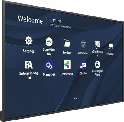 Viewsonic CDE4330 beeldkrant 109,2 cm (43") Wifi 450 cd/m² 4K Ultra HD Zwart Type processor Android 11