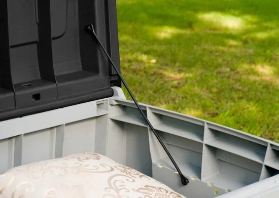 Keter Novel Opbergbox - 340L - 124x55x62.5cm - Grijs