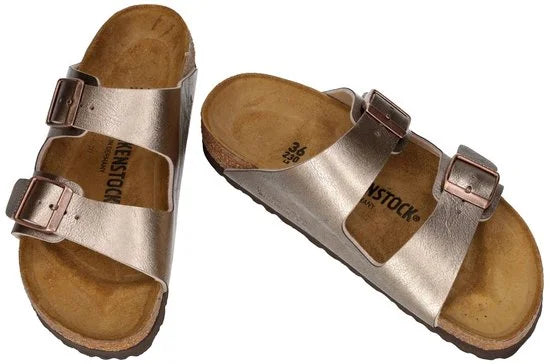 Birkenstock -Dames - brons - slippers & muiltjes - maat 40