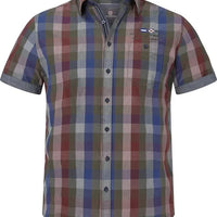 Jan Vanderstorm | Overhemd Korte Mouw Geruit | Heren | XL