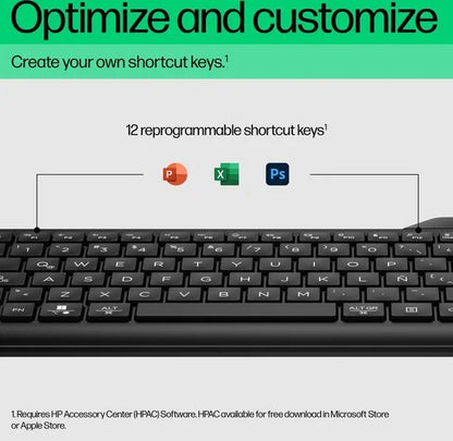 HP 475 - Toetsenbord - Dual-mode - draadloos - 2.4 GHz, Bluetooth 5.3 - Zwart