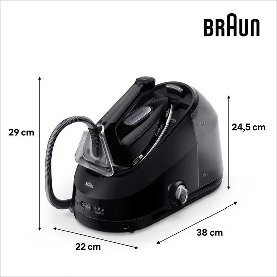 Braun CareStyle 5 IS5249BK - Stoomgenerator - Lichtgewicht Strijkijzer - Groot Waterreservoir - Zwart