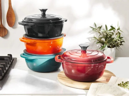 Silvercrest Gietijzeren Braadpan - Inhoud: ca. 2,8 L - Temperatuurbestendig: tot 240 °C - Zwart - Ideaal voor sappig bakken, braden, stoven en smoren