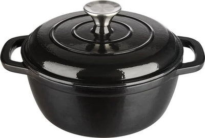 Silvercrest Gietijzeren Braadpan - Inhoud: ca. 2,8 L - Temperatuurbestendig: tot 240 °C - Zwart - Ideaal voor sappig bakken, braden, stoven en smoren