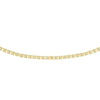 Lucardi Dames Ketting met venetiaanse schakel - 9 karaat - Ketting - Cadeau voor vrouwen - 46 cm - Geelgoud