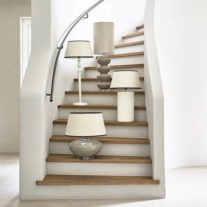 Riviera Maison Tafellamp, Lampenvoet groot, Decoratie lamp - RM Alberdina Table Lamp - Wit - Kunststeen