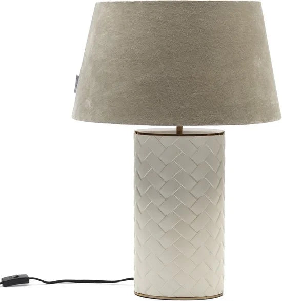 Riviera Maison Tafellamp, Lampenvoet groot, Decoratie lamp - RM Alberdina Table Lamp - Wit - Kunststeen