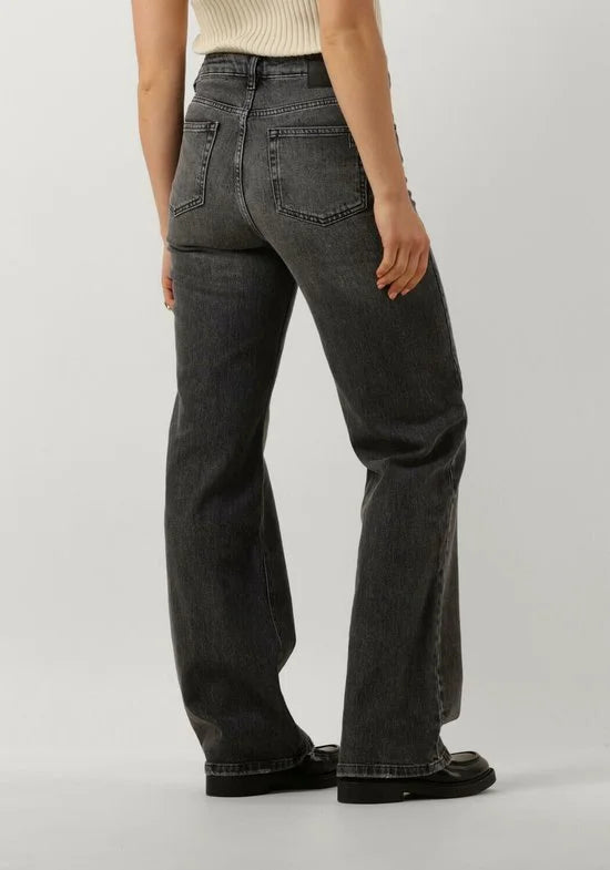 My Essential Wardrobe 35 The Louis 139 High Wide Y Jeans Dames - Broek - Donkergrijs - Maat 32/32