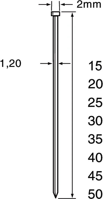 Dutack Mini brad SKN12  40mm - 5000 Stuks
