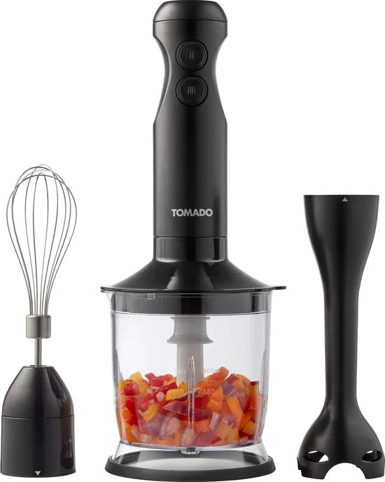 Tomado TSB3501B - Staafmixer set - Hand blender - Hakmolen - Garde - 350W - 2 snelheden - Zwart