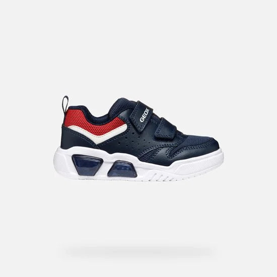 GEOX ILLUMINUS TIENERS Sneakers - MARINEBLAUW/ROOD - Maat 29